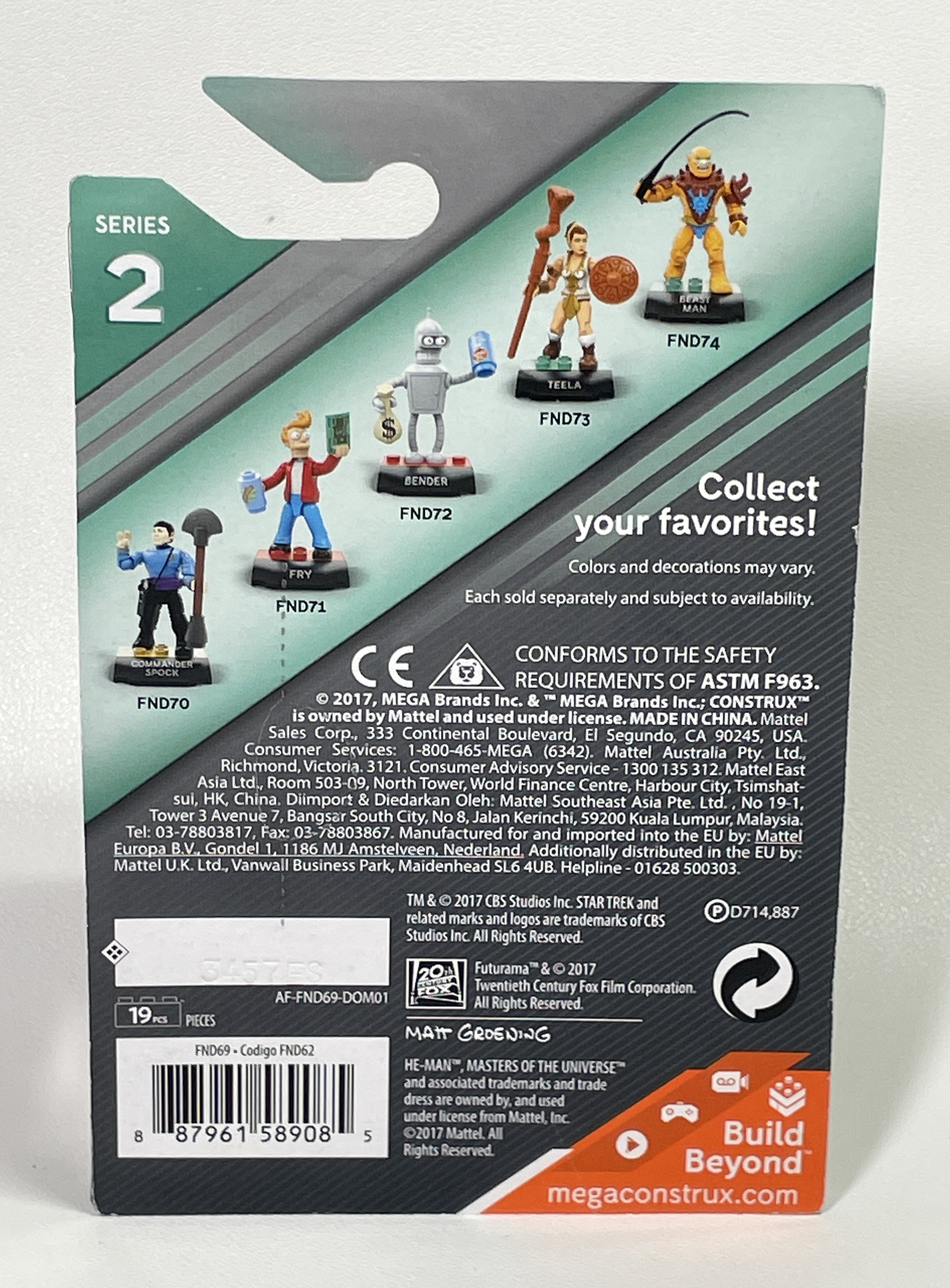 Mega Construx Star Trek Series 2 Captain Kirk Mini Figure Set