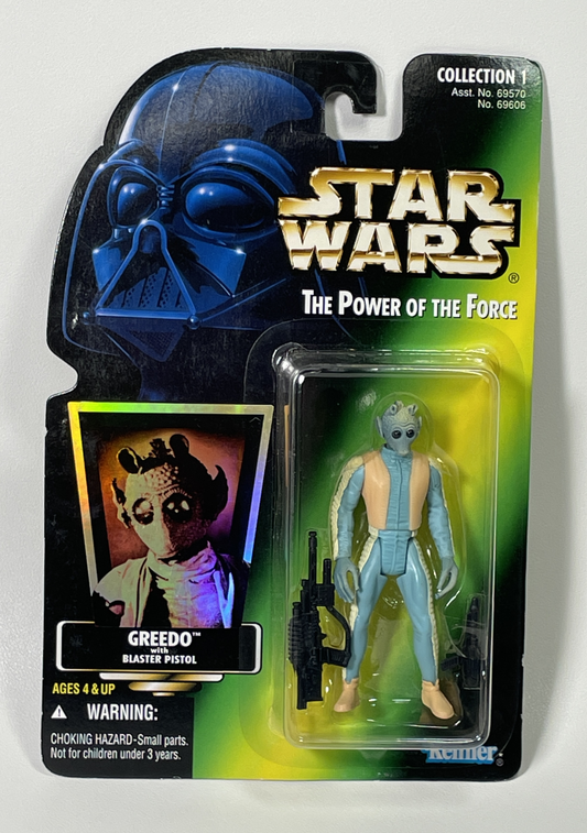 Star Wars The Power of The Force Greedo with Blaster Pistol and Rifle