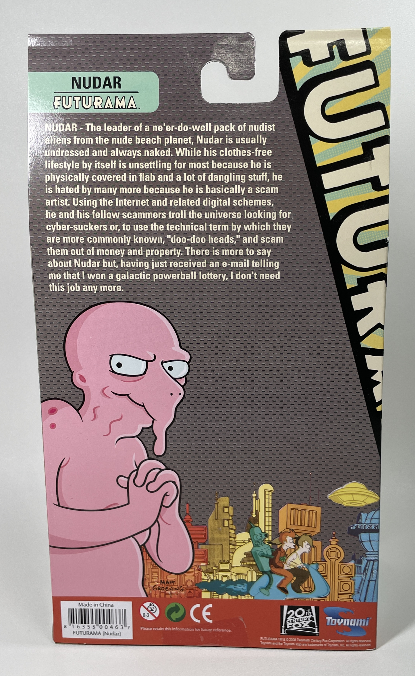 Futurama Toynami Series 4 Action Figure Nudar