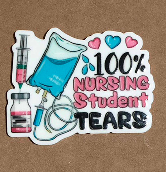 100% Nursing Student Tears Interchangeable Badge Reel