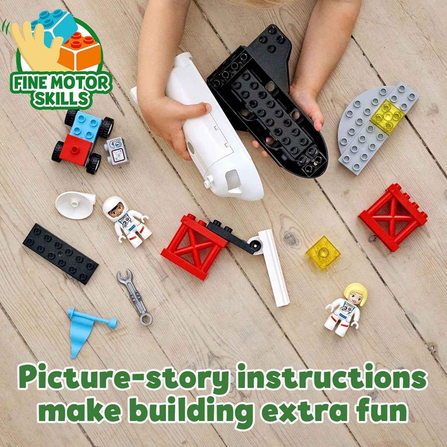LEGO DUPLO Town Space Shuttle Mission Rocket Toy 10944, Set for Preschool Toddlers Age 2-4 Years