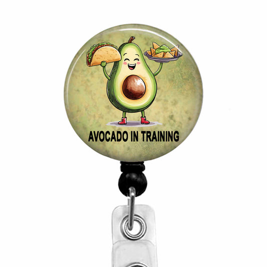 Cute Avocado badge reel