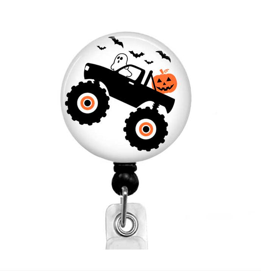 Monster Truck With a Pumpkin, Ghost and Bats