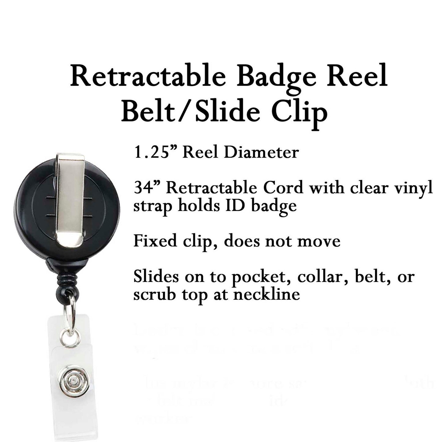 Beach Badge Reel - Summer & Tropical Design, Retractable ID Holder, Stethoscope Tag with Carabiner for Healthcare