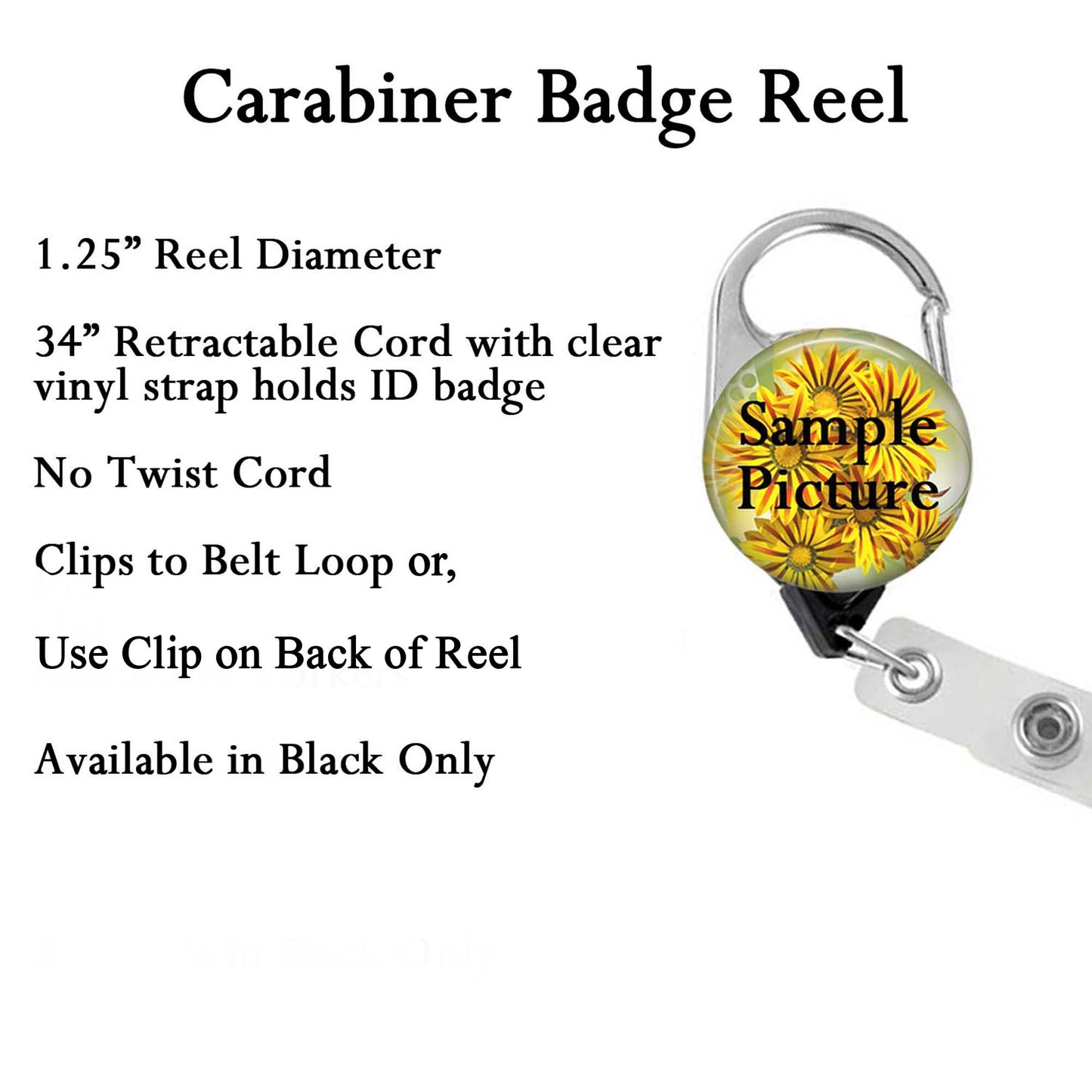 Beach Badge Reel - Summer & Tropical Design, Retractable ID Holder, Stethoscope Tag with Carabiner for Healthcare