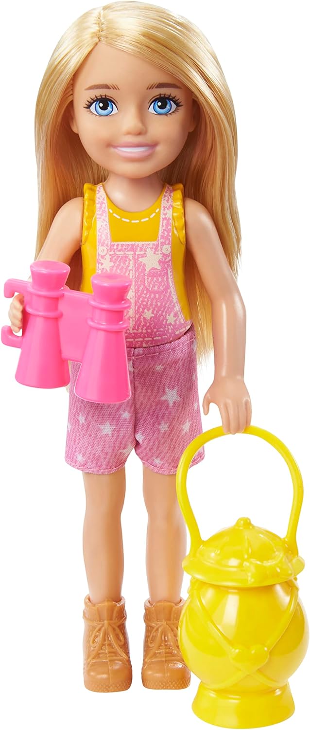 Barbie Chelsea Doll, It Takes Two Camping Playset with Owl, Sleeping Bag & Accessories