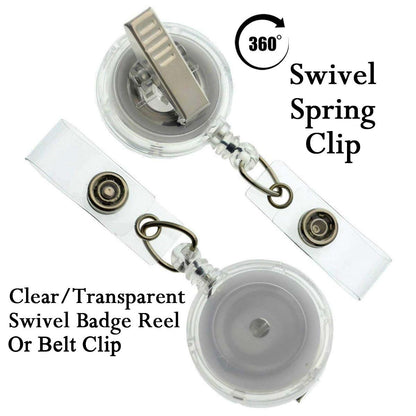 Beach Badge Reel - Summer & Tropical Design, Retractable ID Holder, Stethoscope Tag with Carabiner for Healthcare