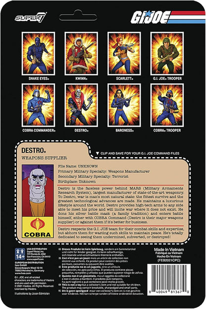 Super7 G.I. Joe Destro 3.75 in Reaction Figure