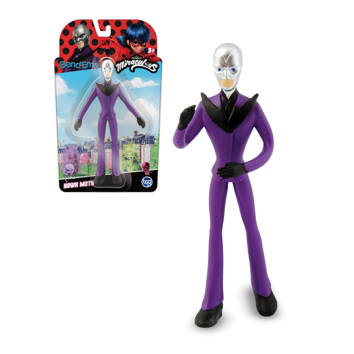 Miraculous Bend-Ems Hawk Moth 5.5-Inch Bendable Figure