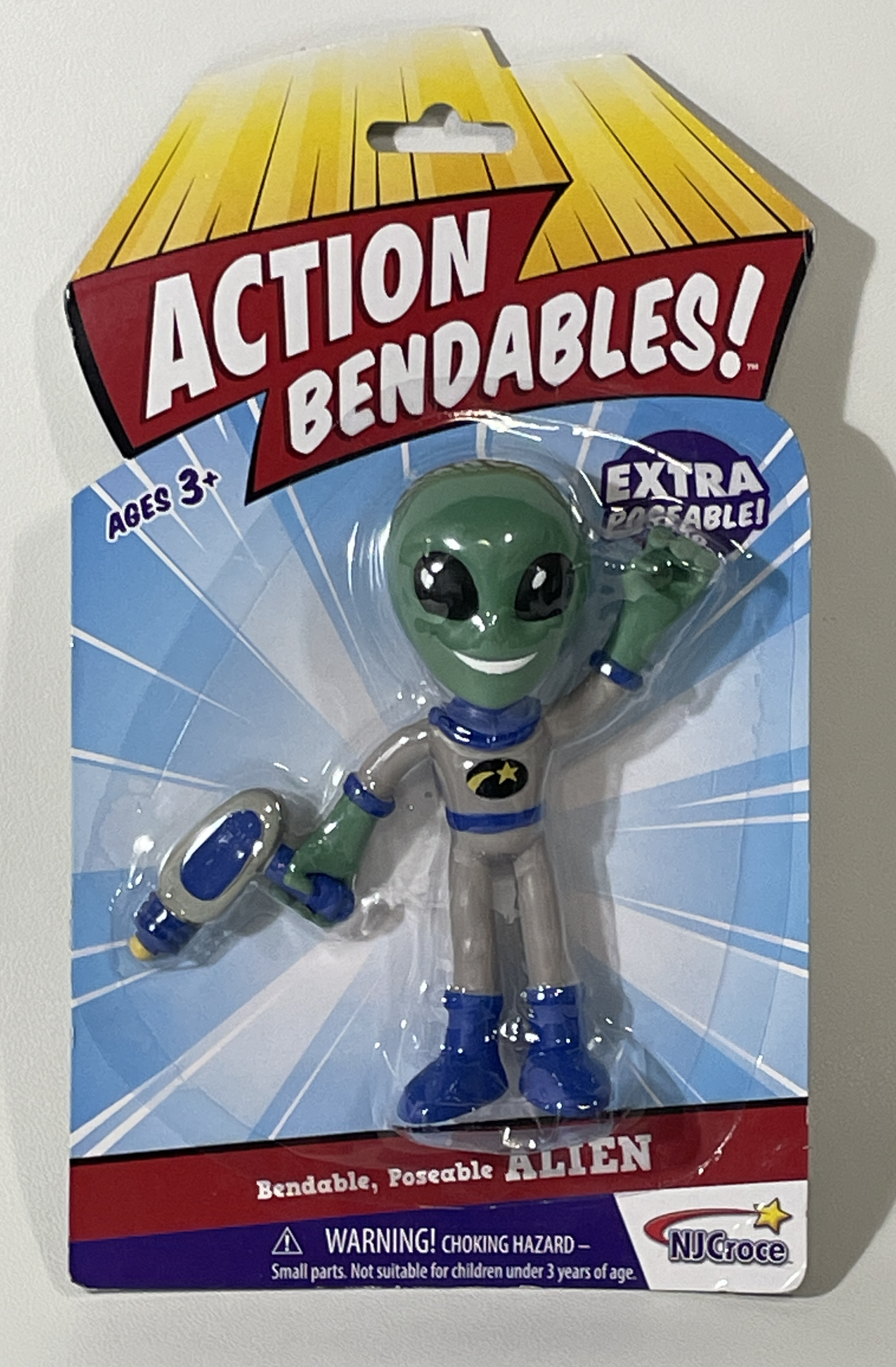 NJ Croce Action Bendables Alien Figure, 4-Inch