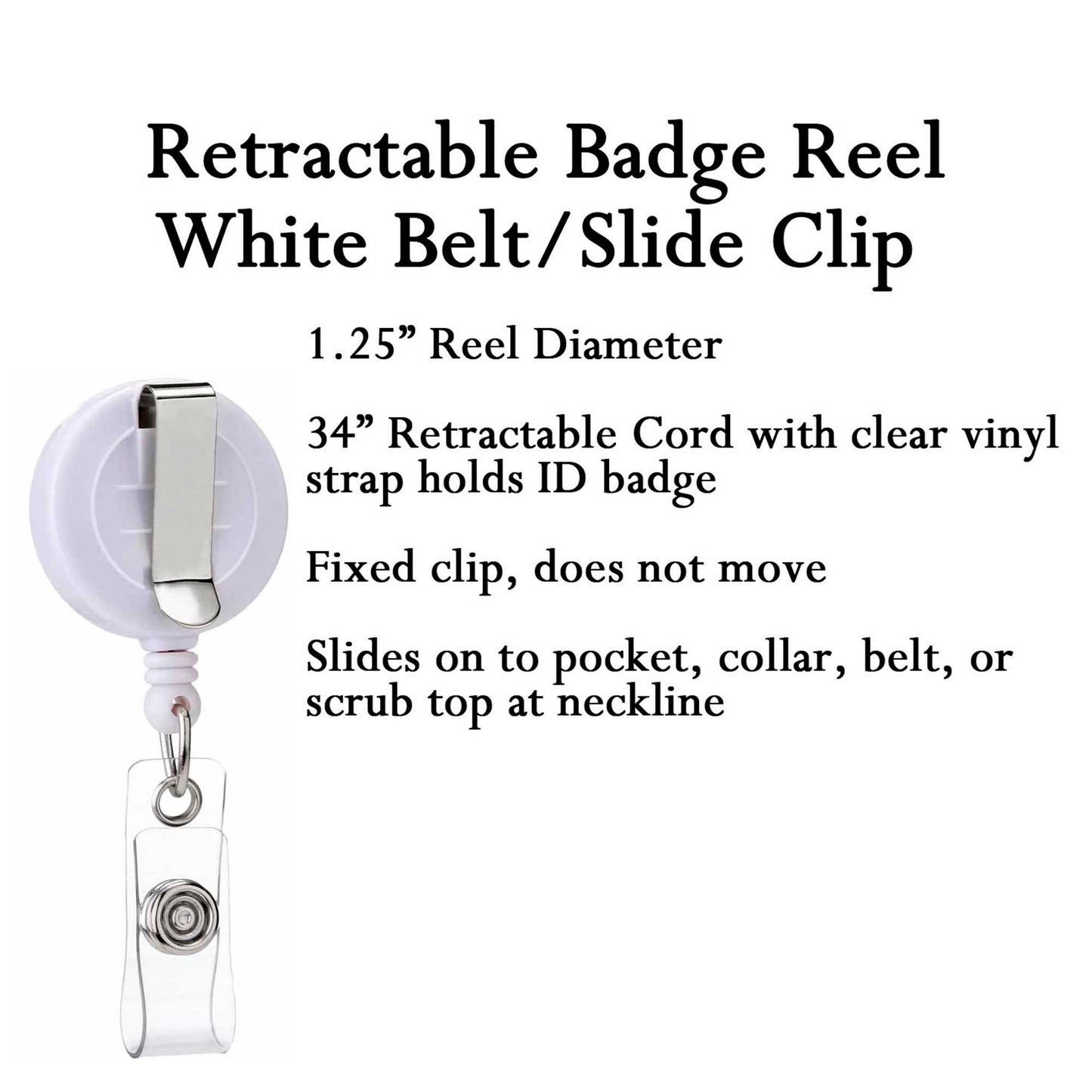 Beach Badge Reel - Summer & Tropical Design, Retractable ID Holder, Stethoscope Tag with Carabiner for Healthcare